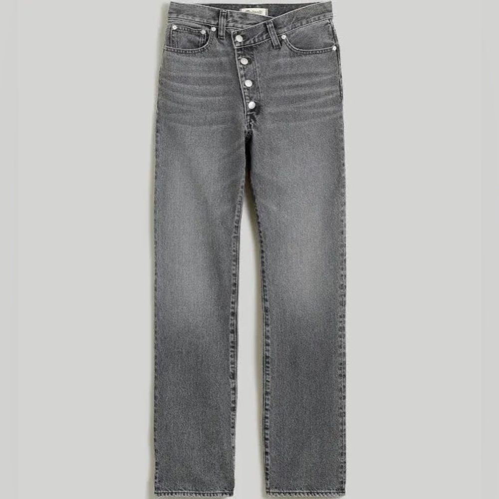 Madewell ‘90s Straight Jean: Cross tab, Charcoal